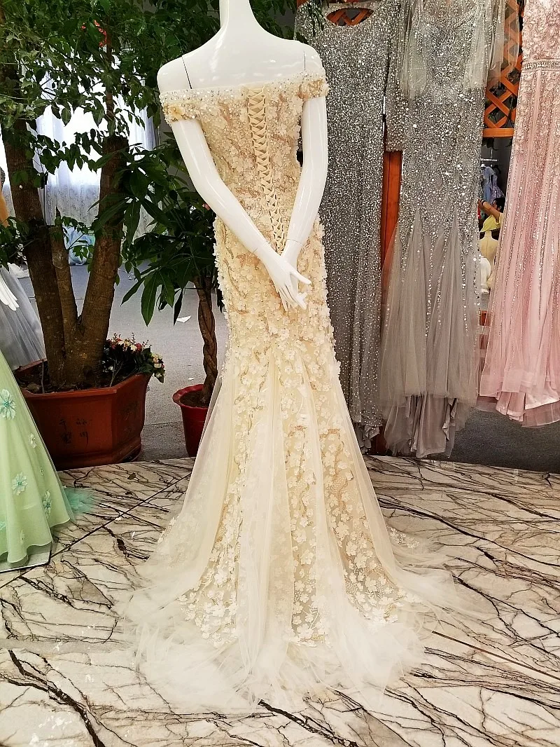 LS00347 роскошные вечерние платья кружевные цветы элегантные гала-халаты