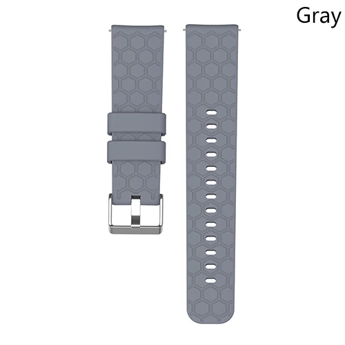 ECSEM 22 мм силиконовый резиновый ремешок для часов AMAZFIT stratos 2 2S наручный ремень для samsung gear S3 уникальный шестигранный дизайн - Цвет: Gary