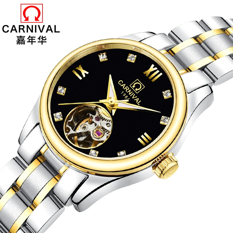 

Luxury Brand Carnival Women Watches ladies Automatic Mechanical Watch Women Sapphire Waterproof relogio feminino Clock C8789L-3