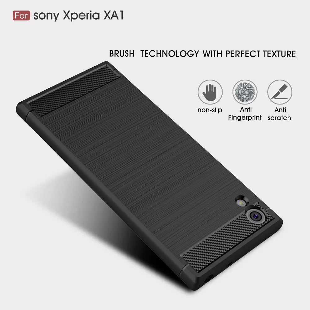 KEYSION чехол для Sony Xperia XA1 Ультра из углеродного волокна матовый ТПУ Силиконовый