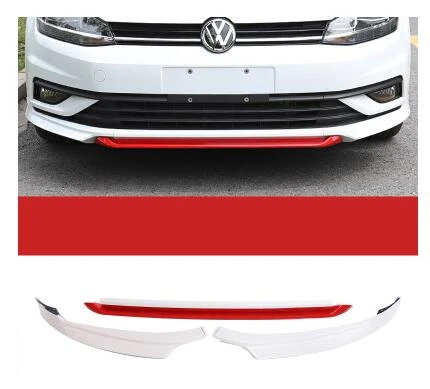 Для golf 7,5 ABS защита выхлопного отверстия заднего бампера для- golf 7 Body набор бампер задняя Передняя Лопата задний спойлер - Цвет: Цвет: желтый