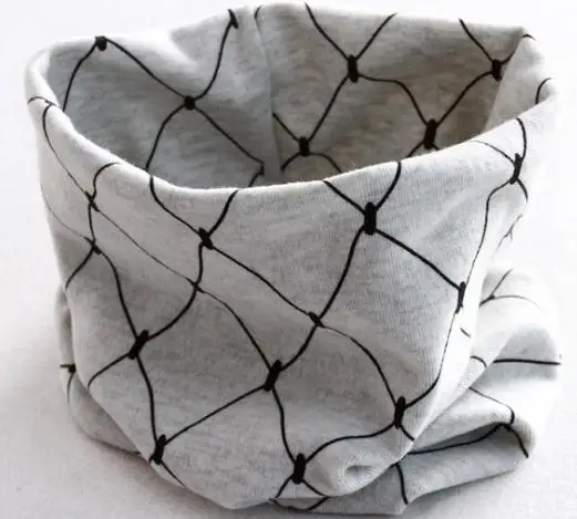 gray grid Коллекция года, весенне-осенний хлопковый шарф для девочек детский шейный платок с рисунком совы для девочек, детское кольцо с круглым вырезом, волшебный шарф для мальчиков, детская одежда - Цвет: gray grid