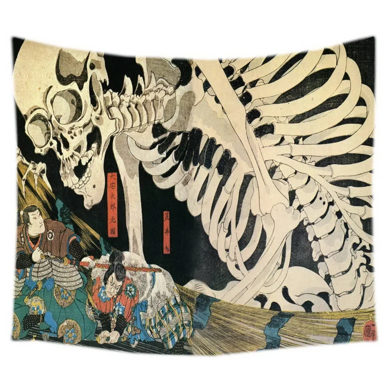 Японский гобелен Ukiyoe в стиле хиппи домашние декоративные настенные гобелены