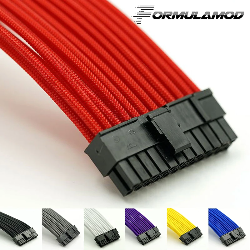 FormulaMod Fm ATX24P A ATX 24Pin материнская плата силовой удлинитель 18AWG многоцветной