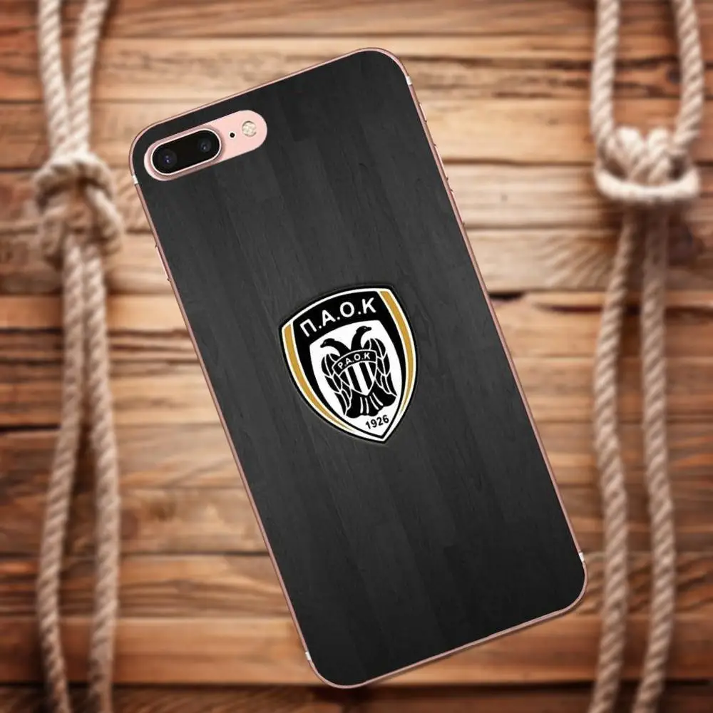 Vvcqod Paok Fc Thessaloniki For Apple iPhone 4 4S 5 5C 5S SE 6 6S 7 8 Plus X Moto G G2 G3 TPU Custom Design | Мобильные телефоны и