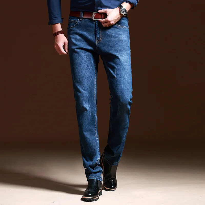 Джинсы мужские облегающие синего цвета большие размеры 28 38 2018|Мужские джинсы| |