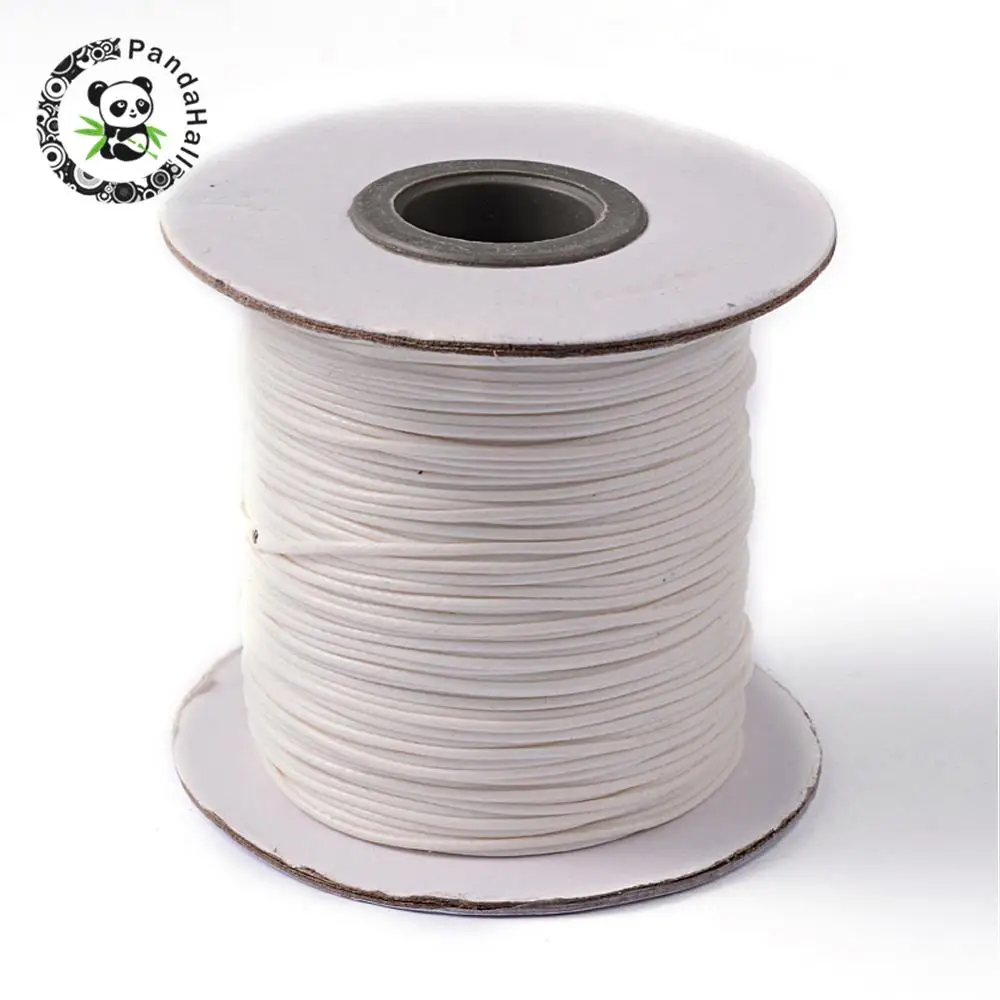 

Korean Waxed Polyester Cord, Ivory, about 1.0mm thick, about 93yards/roll