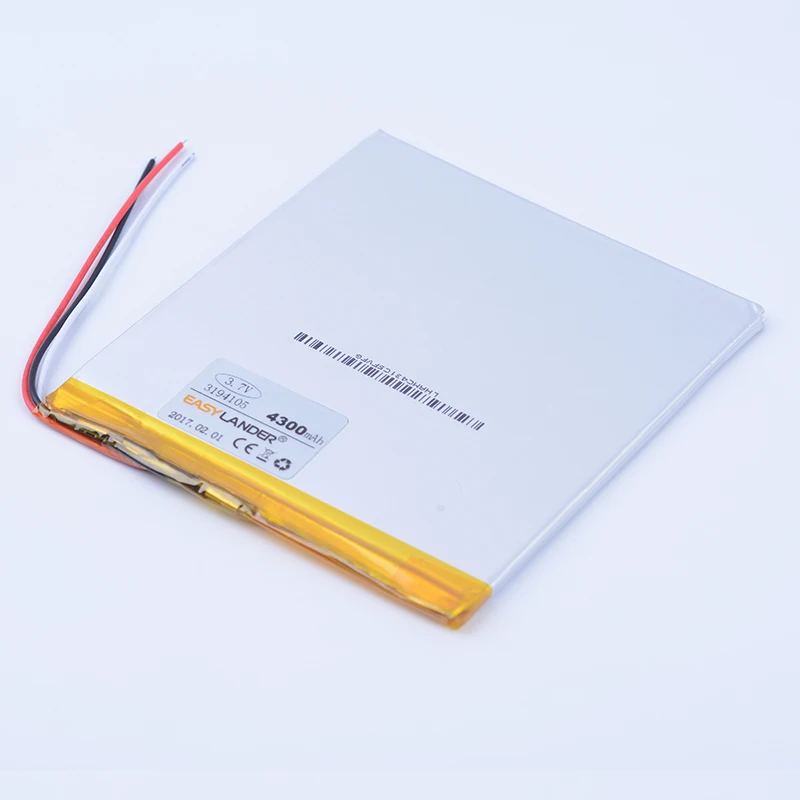 Batería recargable de iones de litio para tableta, Pila de polímero de litio para PC Onda V820W, 16G, 32G, onda v80 plus, 3 cables, 3194105, 3494105, 3,7 V, 4300mAh