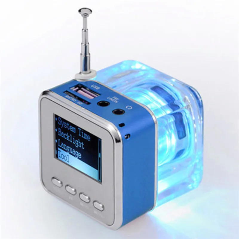 TT-028 мини портативные колонки NiZhi TT028 сабвуфер светодиодный Кристальный