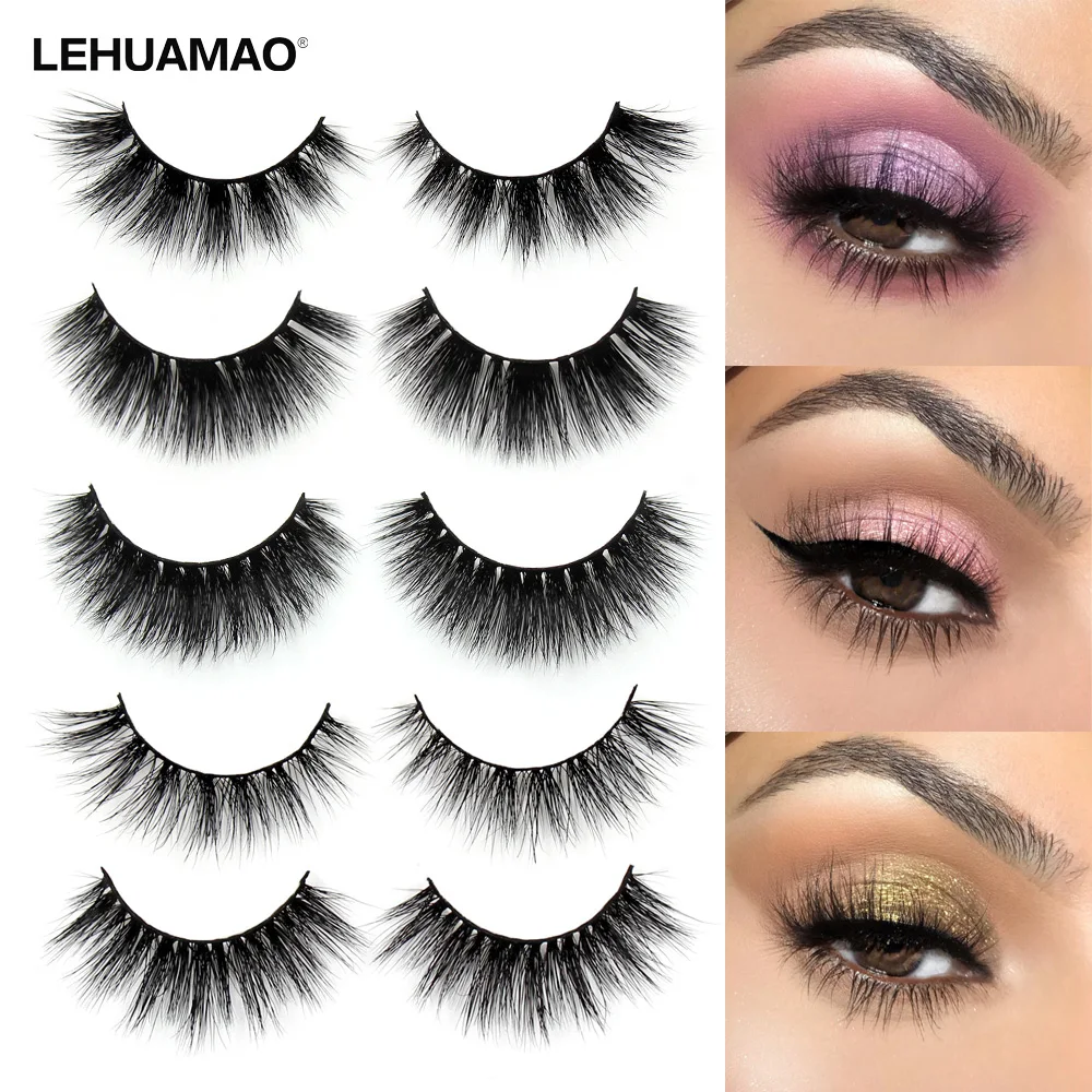 

LEHUAMAO норковые ресницы, объемные норковые ресницы, натуральные пушистые ресницы, толстые ресницы ручной работы, полностью Ленточные ресницы...