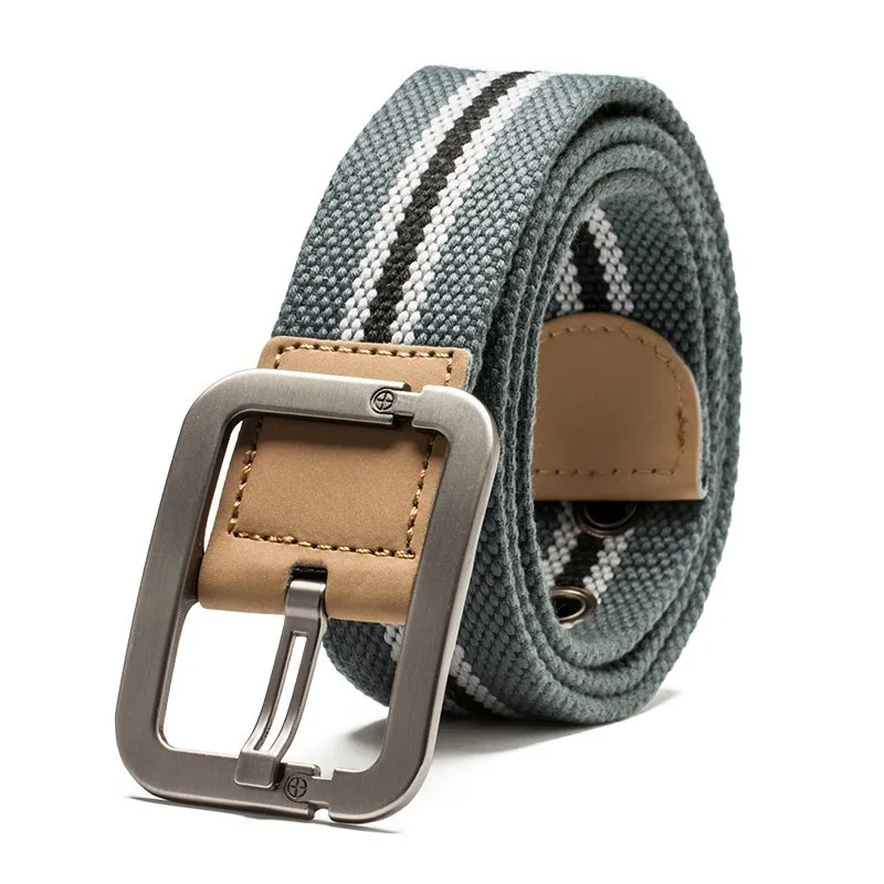 TESHI PATEHot new leisure wild male pin buckle belt canvas men Jeans with the trend of personality Designer thick durable design |