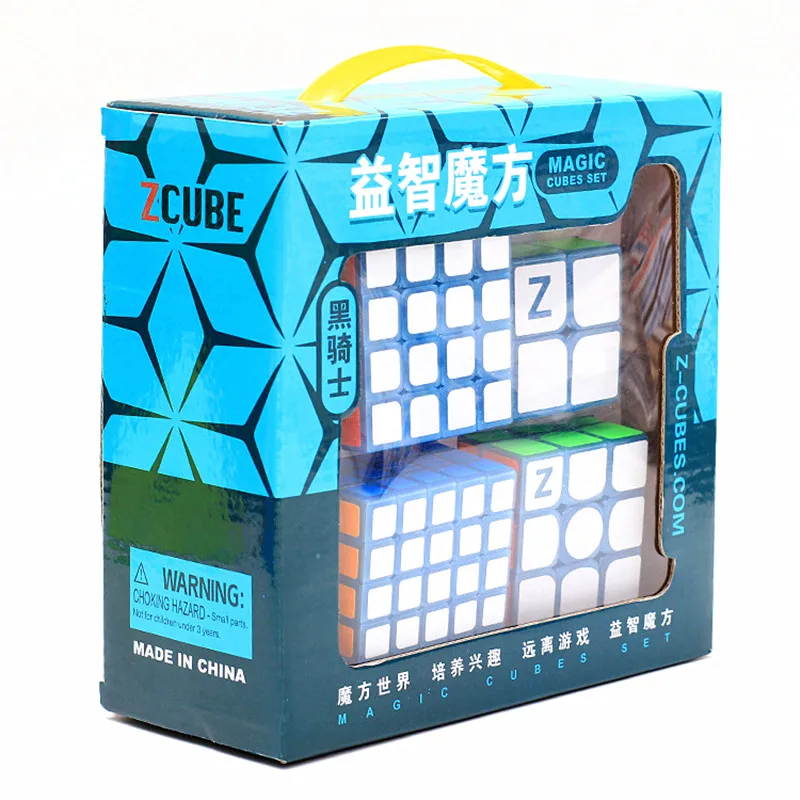 Z куб черный рыцарь Светящийся синий магический Подарочная коробка 2x2x2 3x3x3 4x4x4 5X5X5