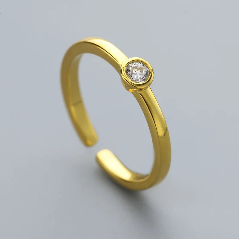 

L&P New Fashion Simple And Smooth 3 Color High Quality Cubic Zirconia Silver Rings Real 925 sterling silver Attractive jewelry