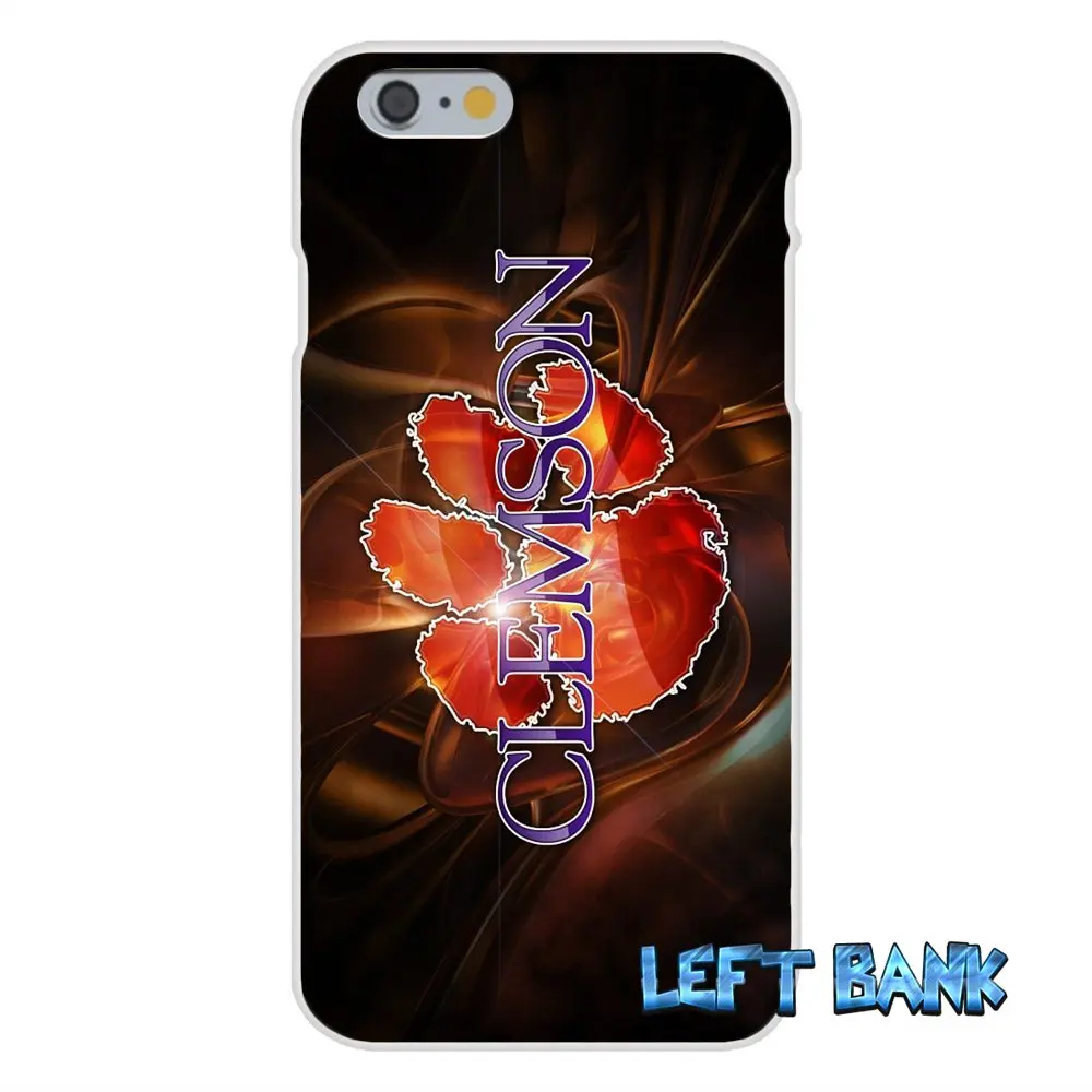 Для iPhone 4 4S 5 5S 5C SE 6 S 7 Plus Клемсон Тигры логотип мягкий Силиконовый ТПУ прозрачный