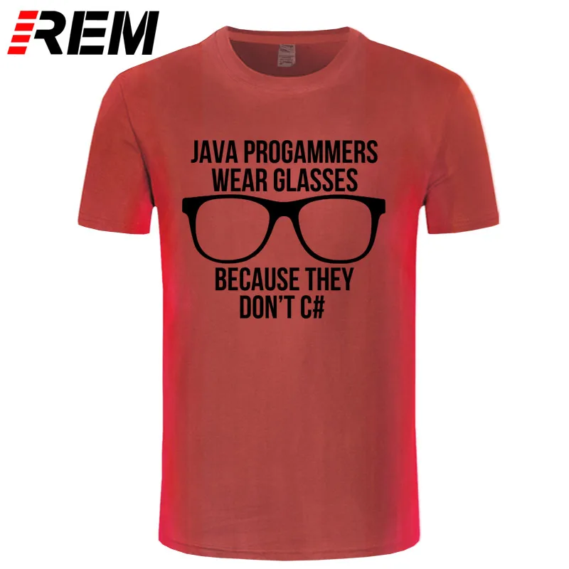 Java программист короткий рукав Футболка Подростковая хип хоп Camisa хлопок o-образным вырезом Мужская футболка для группы - Цвет: red black