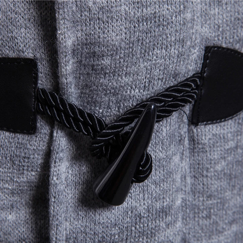 Новинка 2017 стильный Зимний Повседневный свитер мужской теплый с капюшоном в