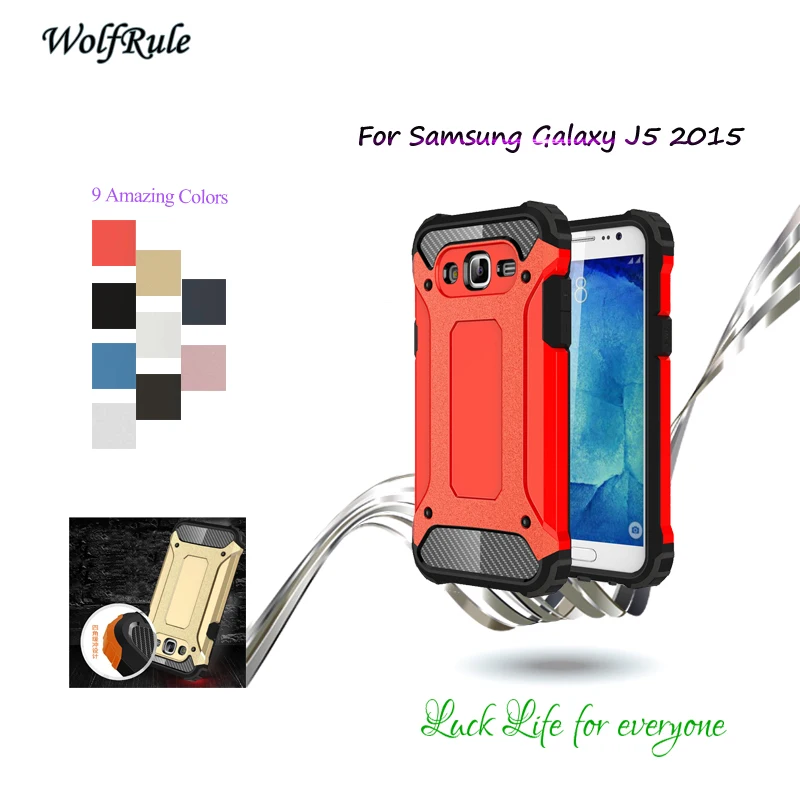 WolfRule For Cover Samsung Galaxy J5 Case TPU PC Armor Shockproof Phone 2015 J500 &lt |