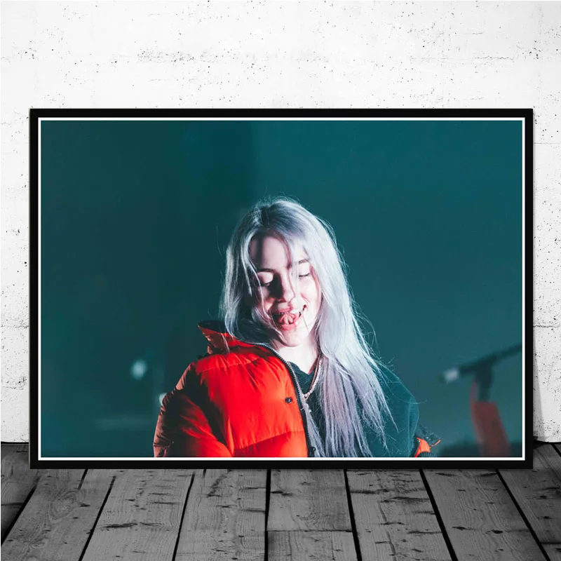 Постер и принты Горячая Billie Eilish музыкальная певица поп-звезда рэп настенная живопись холст настенные картины для гостиной домашний декор - Цвет: Сливовый