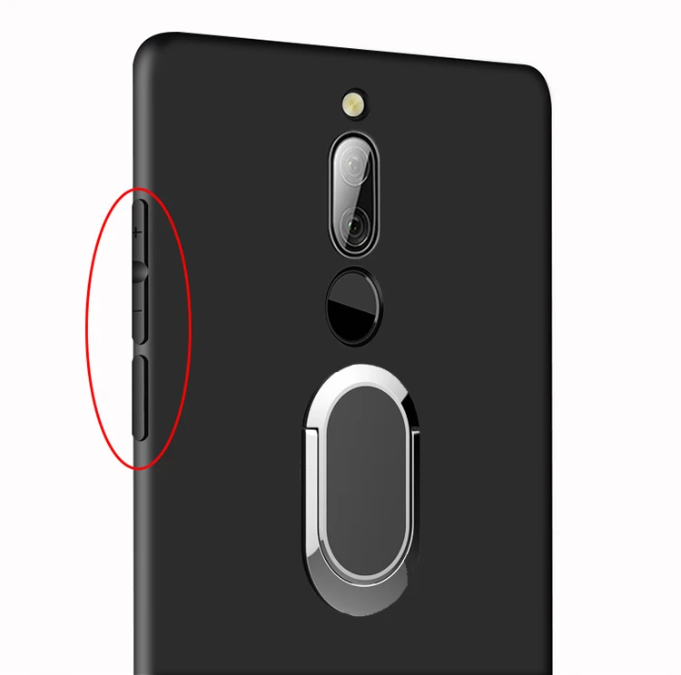 Силиконовый мягкий чехол с магнитным кольцом для Meizu M6T / Note 6 M16 15 Plus 16 на палец