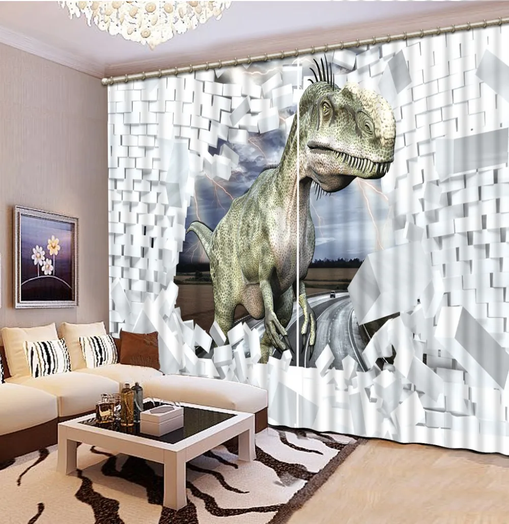 Кирпичные занавески фотопечать блэкаут 3D для гостиной постельного белья комнаты