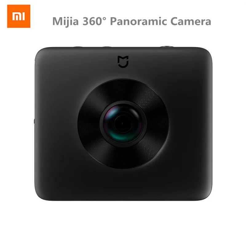 Черный Крепление для спортивной камеры Xiao mi jia 360 Panora Cam 23.88MP Сенсор 3,5 K Запись видео 6-осевой Противоударная английский приложение mi Сфера Очки виртуальной реальности VR камера - Цвет: Черный
