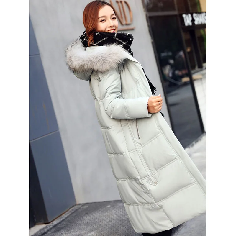 Women's Down Jackets Long over the knee Outwear 2018 New clearance specials thickening Big size White Duck Warm Coats ZS543 | Женская