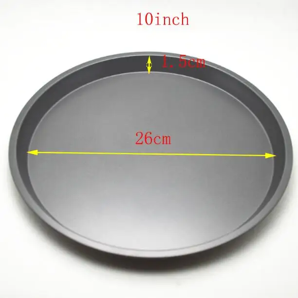 10 Shallow tray Противень для пиццы с антипригарным жестким покрытием для микроволновой печи, кухонные противни для выпечки, черные круглые противни для выпечки торта, формы для выпечки, инструменты для пиццы - Цвет: 10 Shallow tray