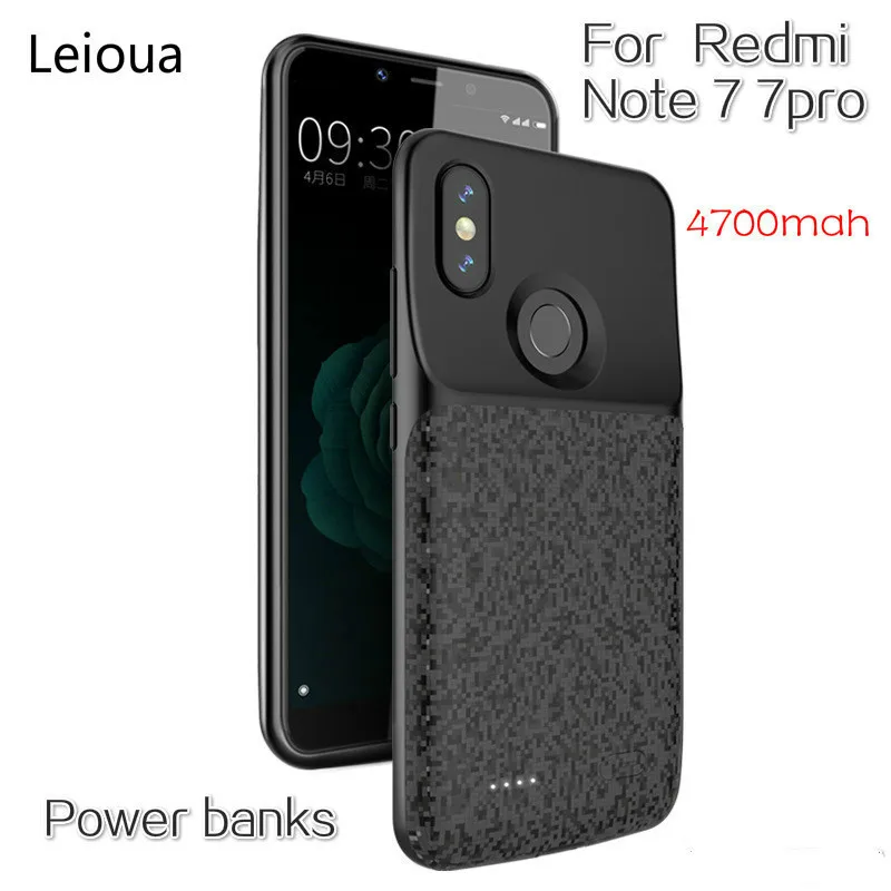 Leioua 4700 мА/ч задняя крышка зарядное устройство для телефона 2019 новинка Redmi Note 7 7pro