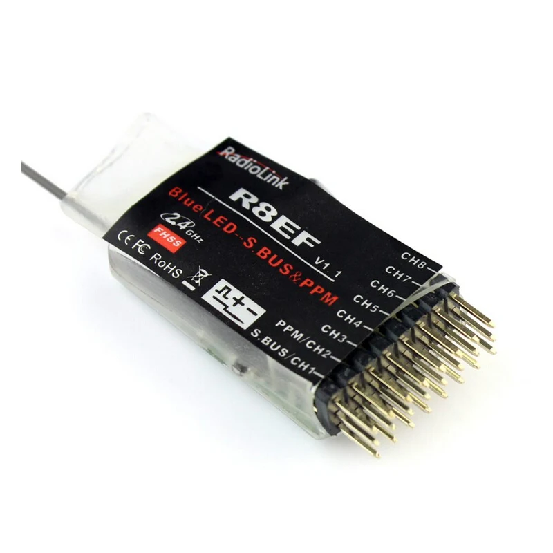 Оригинальный radiolink R8EF 2 4G 8CH FHSS 8 канальный приемник для T8FB Поддержка S-BUS стр./мин