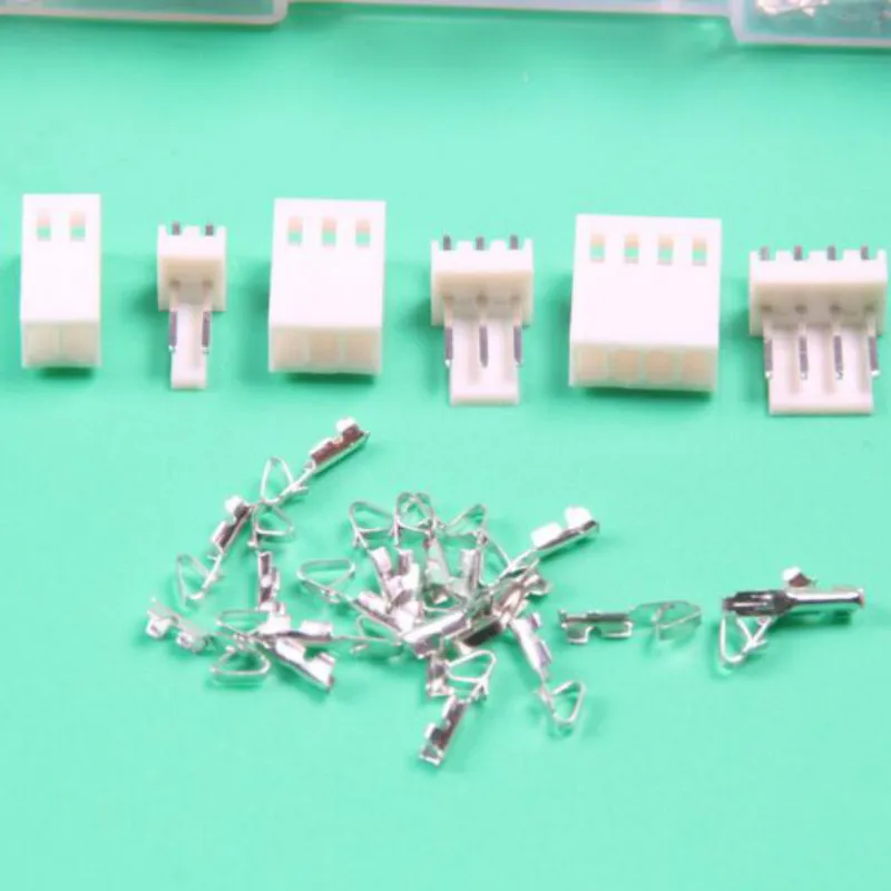 KF2510 Наборы 50 комплекты комплект 2 p 3pin 4 pin Электрический разъем с коробка мужской женский 2,54 мм терминал для соединения проводов