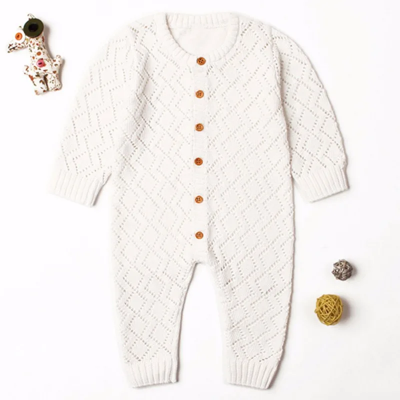 Newborn Baby Rompers Toddler Girls Clothes Autumn Long Sleeve Candy Color Infant Boys Jumpsuits Children Knitted Outfit Overalls | Детская