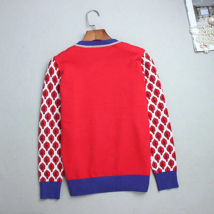 Новые поступления женские винтажные теплые свитера Qooth с длинным рукавом и