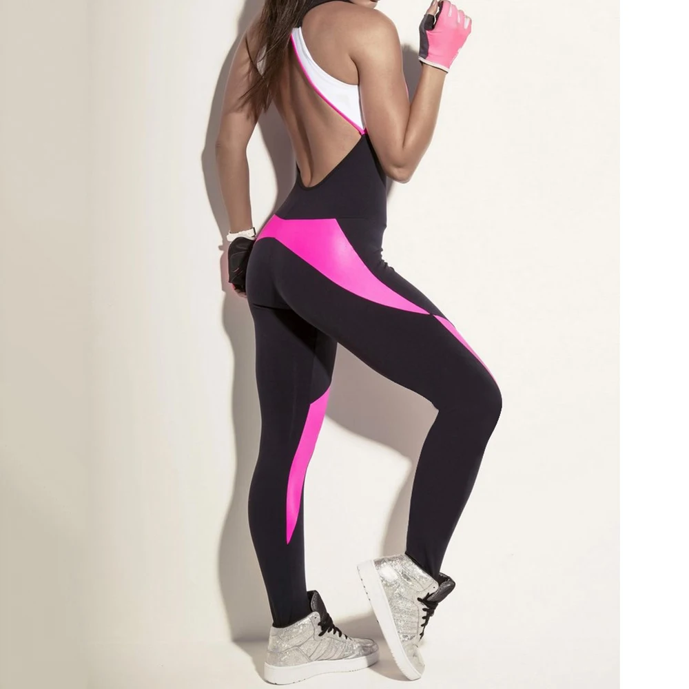 2019 Модный женский боди с отстрочкой открытой спиной тонкий комбинезон для