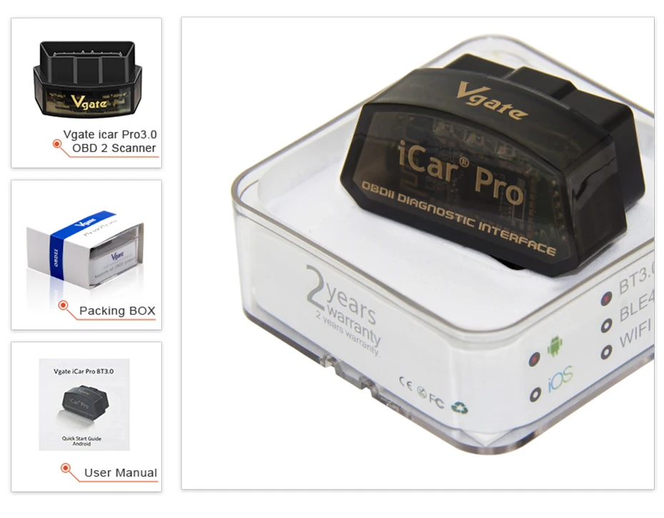 Vgate ELM327 V2.1 wifi/Bluetooth 4,0 для IOS Android iCar Pro OBD OBD2 OBDII автомобильный диагностический считыватель кода Мини ELM327 v2.1