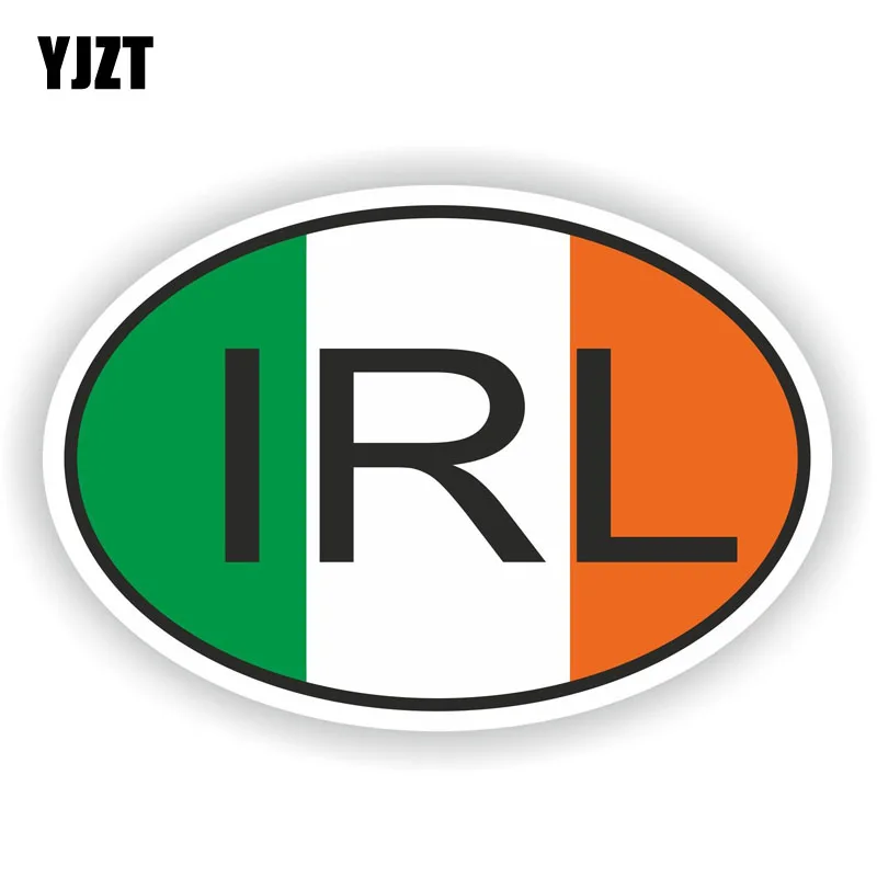 

YJZT 10.2CM*6.8CM Funny Reflective Personality IRL IRELAND Car Sticker Decal PVC 6-0227