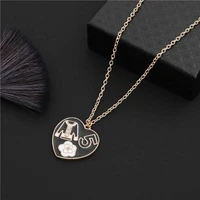 small fragrance drip oil 5 word rose clothes necklace letter flower combination girl party necklace