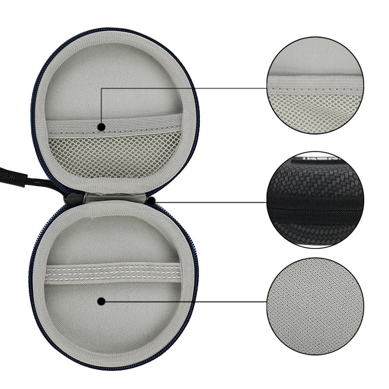 Чехол Shellnail для наушников Airpods жесткий чехол на молнии с круглым карманом Apple AirPods