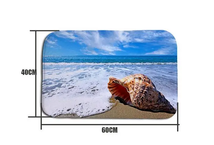 3D коврик с морским узором для кухни и ванной комнаты входной двери напольный