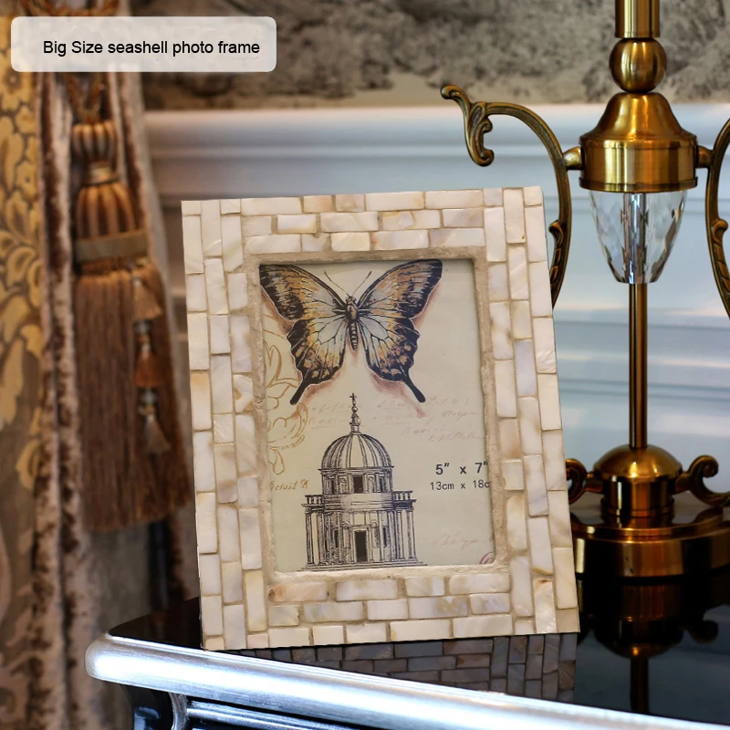 Fashionable Handcrafted Seashell photo frame Picture Photo Frames YSPF-010 | Дом и сад