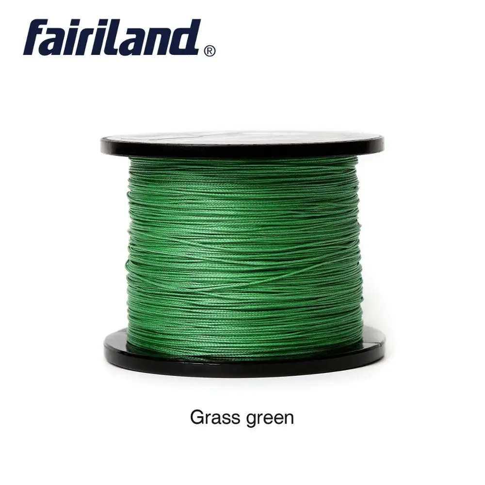 Grass green Fairiland плетеная леска 8 нитей 100 м 300 м 500 м Multifilament PE леска 21-80LB морская пресноводная карповая проволока - Цвет: Grass green