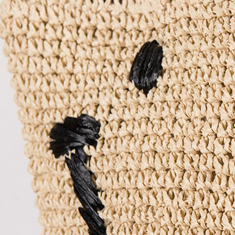 Женская Соломенная плетеная Сумка пляжная сумка-мешок ручной работы на плечо с