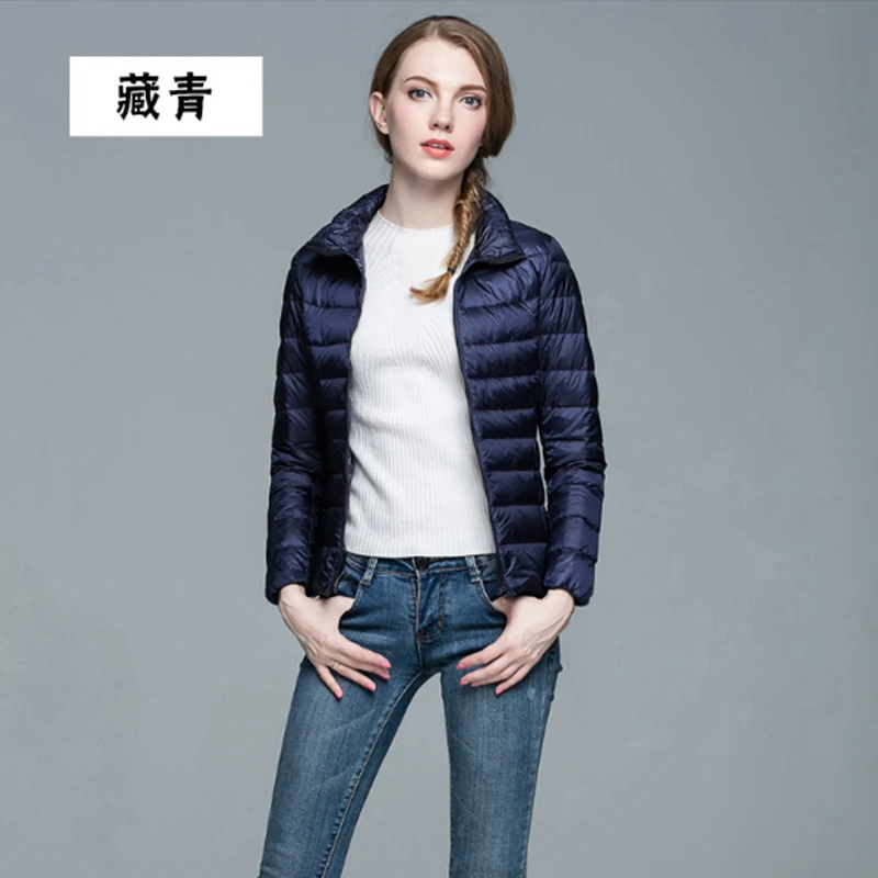 

Women Winter Coat 2018 New Ultra Light White Duck Down Jacket female Slim Winter Puffer Jacket Portable Windproof Down Coat lady