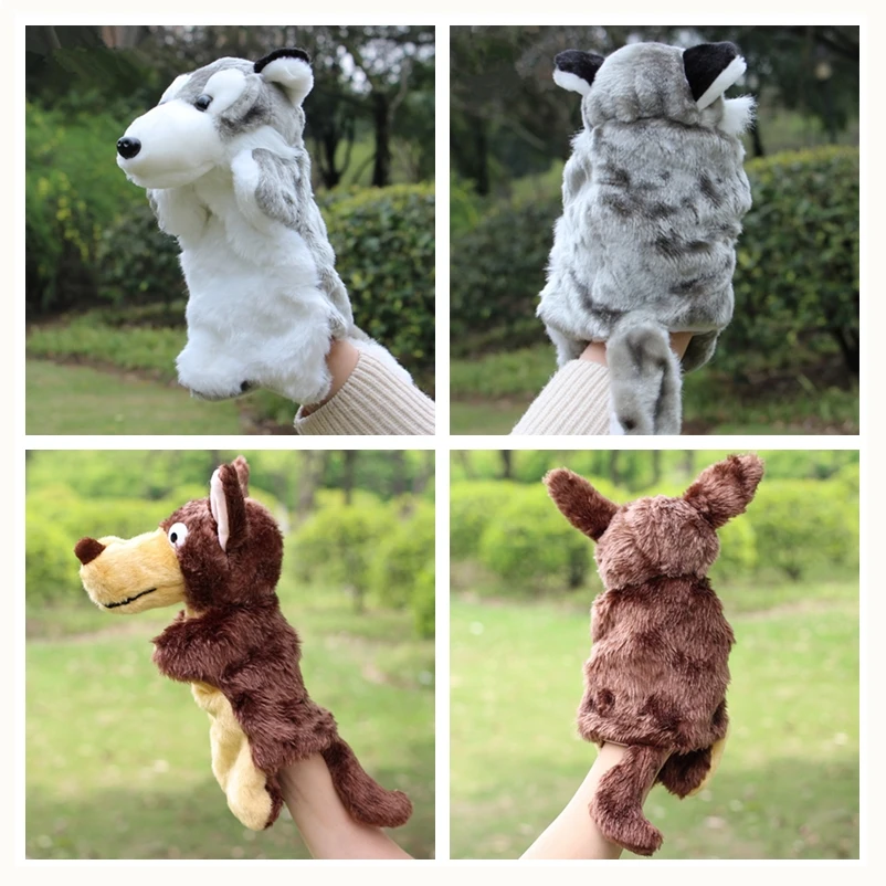 Плюшевая ручная кукла модель животного игрушки свинья кошка сова обезьяна