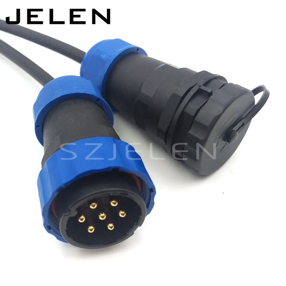 Водонепроницаемый разъем SD28, 7-контактный, IP67, 7-контактный линейный разъем, фоторазъем, номинальный ток 25 А