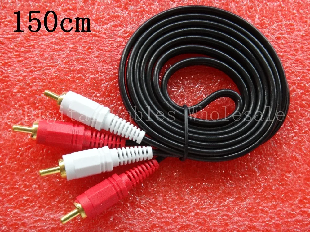 Оптовая продажа 2RCA штекер мужской аудио видео Расширенный av-кабель шнур для DVD HDTV