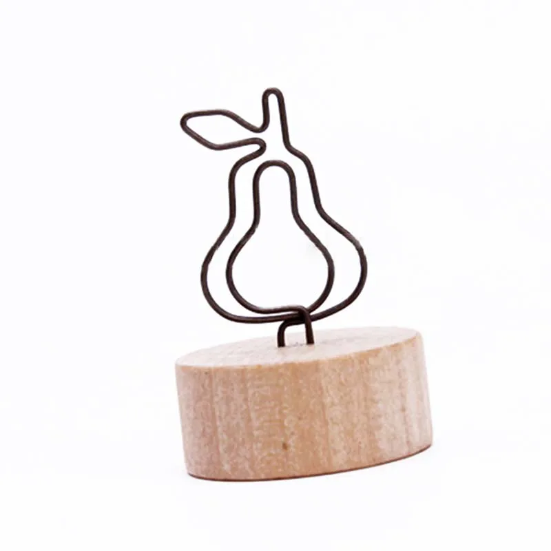 Дерево+ железо фото зажимы папка украшения дома офисный стол стоячие декоративные полки творческие подарки на день рождения 6A1211