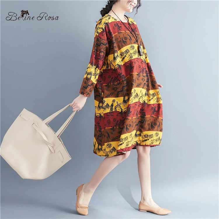 BelineRosa 2019 Повседневная Весенняя хлопковая льняная женская одежда размера плюс