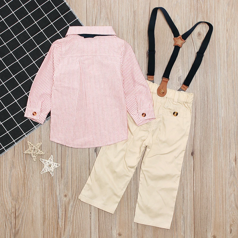 Детский осенний костюм с длинным рукавом и галстуком-бабочкой |