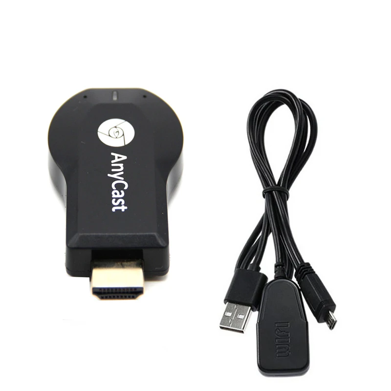 Full set Новейший 1080P Anycast m4plus Chromecast 2 зеркальное отображение несколько ТВ-палок адаптер мини Android хромированный литой HDMI WiFi ключ любой литой - Цвет: Full set