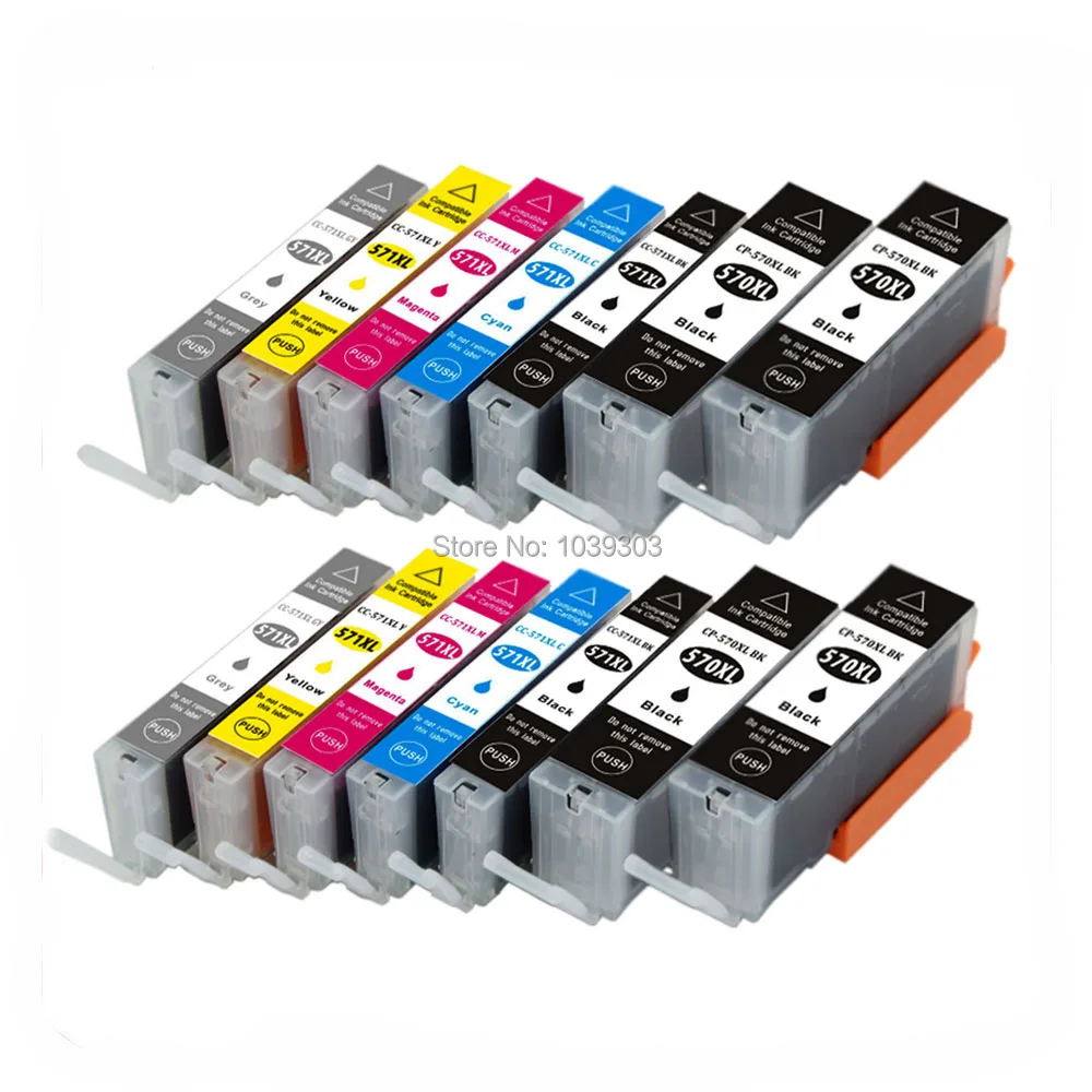 Совместимый чернильный картридж 14Pk PGI570 CLI 571 чернила для Canon PIXMA MG7750 MG7751 MG7752 MG7753